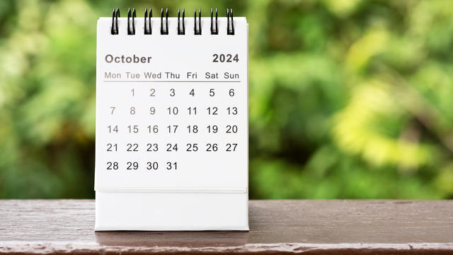 October 2024 Desk Calendar 