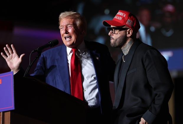 Donald Trump and music artist Nicky Jam at Las Vegas Rally