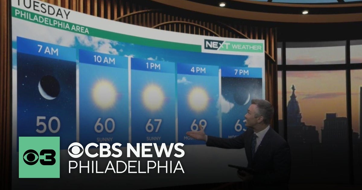 Clear and chilly Monday night across Philadelphia region - CBS Philadelphia
