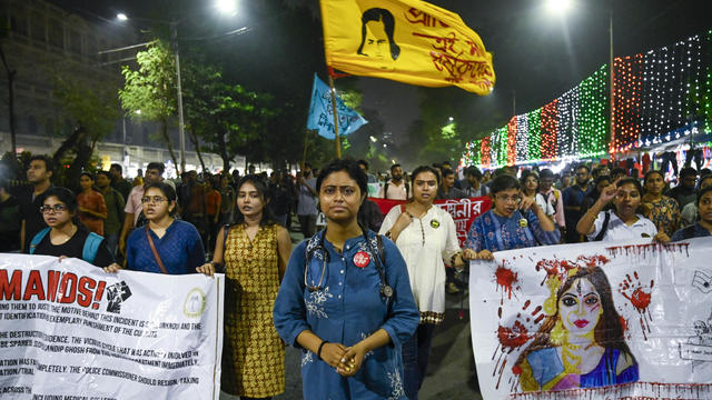 Junior Doctors Protest Rally In Kolkata Demanding Justice For Victim Of RG Kar Medical College Rape And Murder Case 