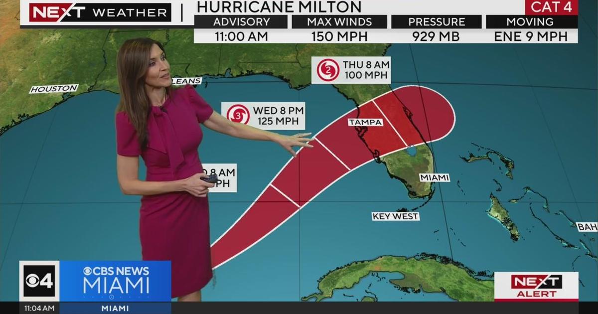 Hurricane Milton on Tuesday 10/8/2024 11AM CBS Miami