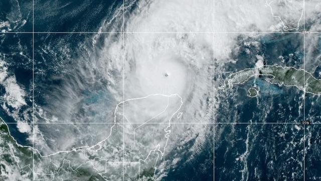 Hurricane Milton churns in the Gulf of Mexico in a satellite image captured at 1 p.m. EDT, Oct. 8, 2024. 