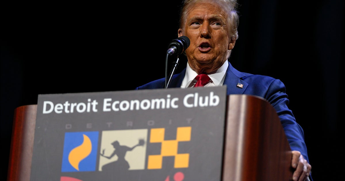 Trump takes jab at Detroit while campaigning in the city - CBS Detroit