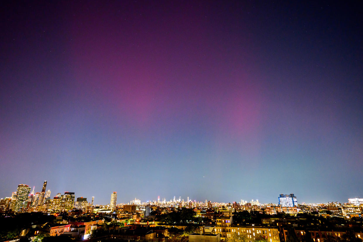 Northern lights dazzle skies over New York and New Jersey. See the