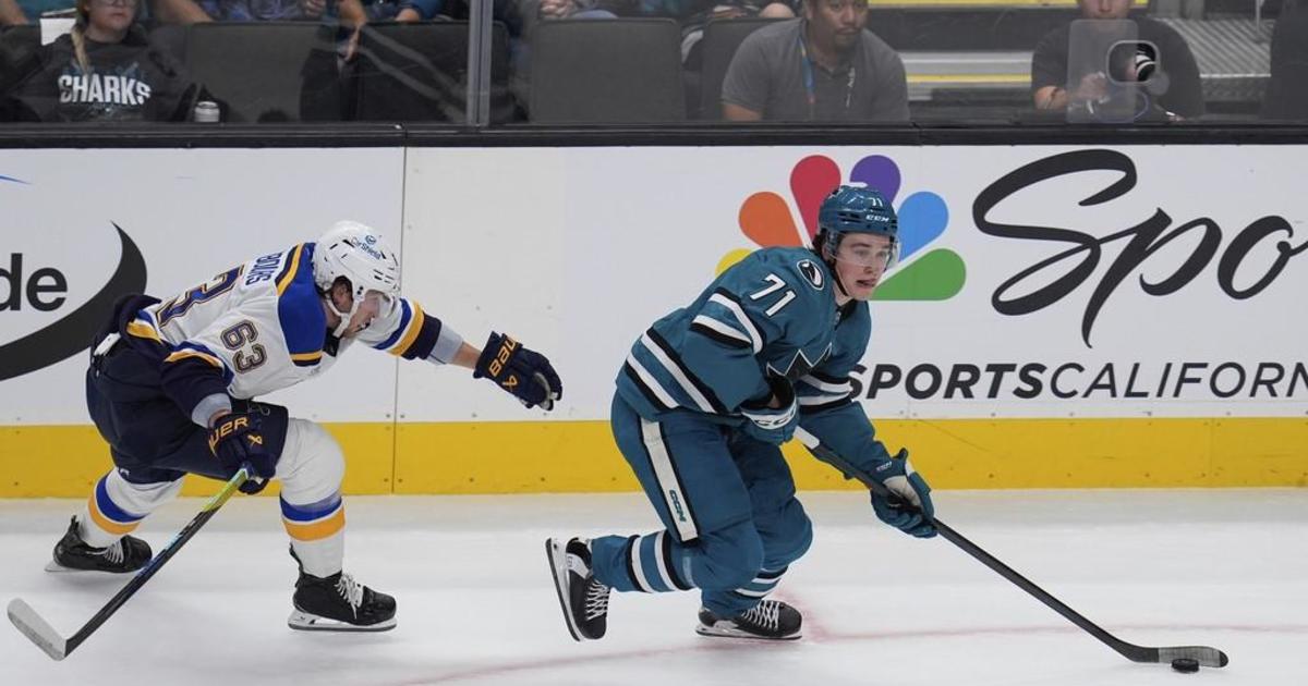 The Blues spoiled Celebrini’s impressive debut with a 5-4 overtime win over the Sharks