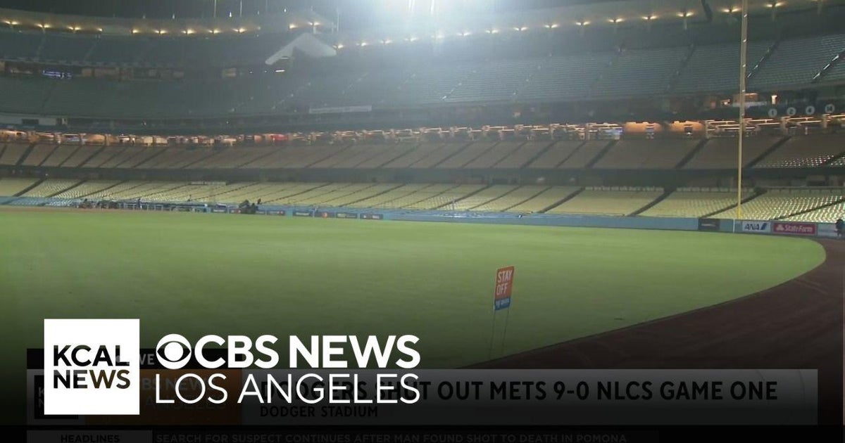 Dodger Stadium getting prepped for tonight’s NLCS Game 2 CBS Los Angeles
