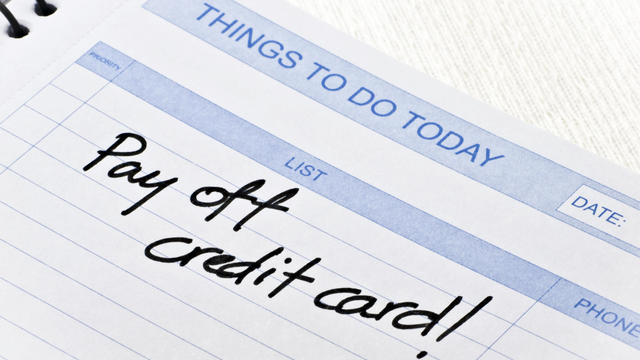 Things To Do Today Message-Pay off credit card 