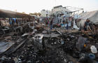 Israeli strike on tents sheltering displaced people, amid the Israel-Hamas conflict, in Deir Al-Balah 