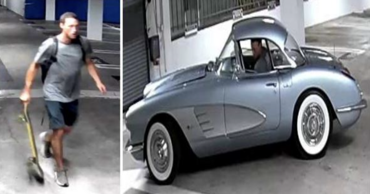 LAPD searching for car thief who stole a 1958 Chevrolet Corvette from West LA parking garage