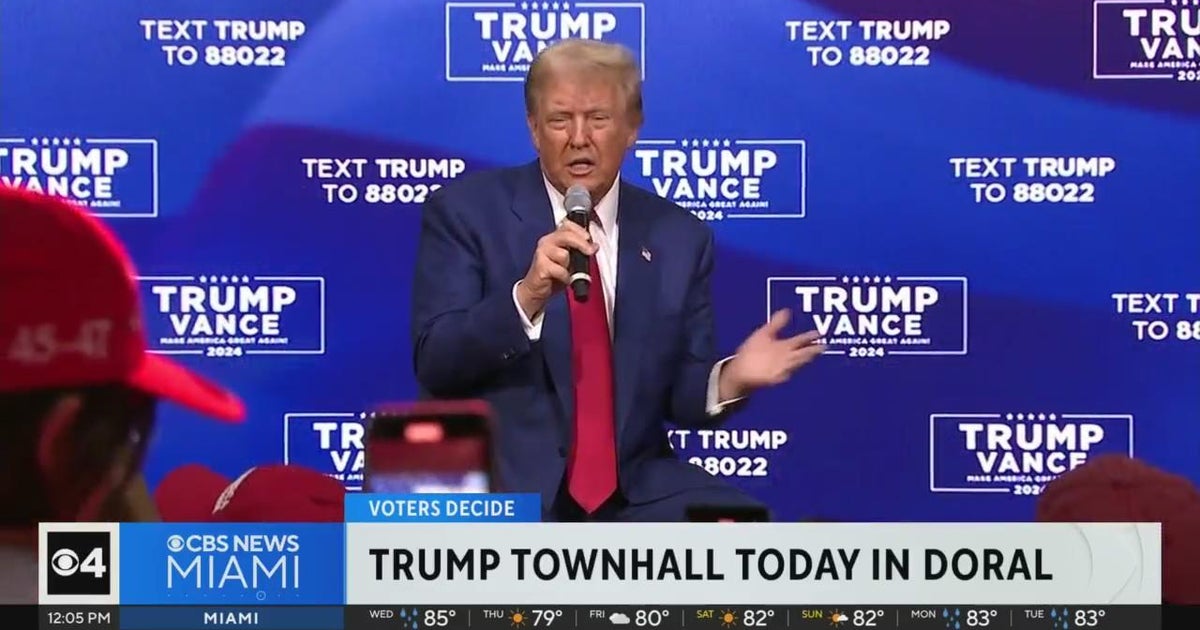 Trump takes part in Latino voter town hall in South Florida - CBS Miami