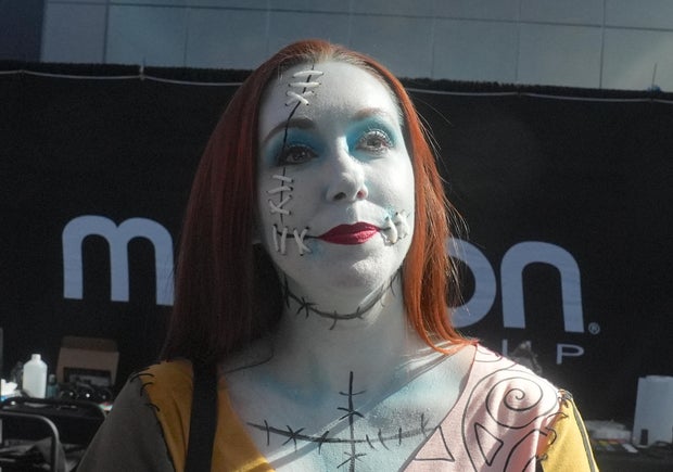 People wearing costumes and makeup attend the New York Comic Con 2024, one of the biggest events in U.S, as it kicks off at Javits Center in Manhattan, New York, United States on October 17, 2024.