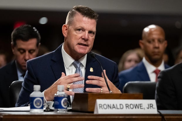Secret Service Acting Director Ronald Rowe testifies about the attempted assassination of former President Donald Trump at a campaign rally during a joint hearing of the Senate Judiciary and Homeland Security Committees on July 30, 2024.