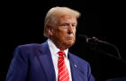 Former President Donald Trump delivers remarks during a campaign rally on Oct. 15, 2024, in Atlanta. 