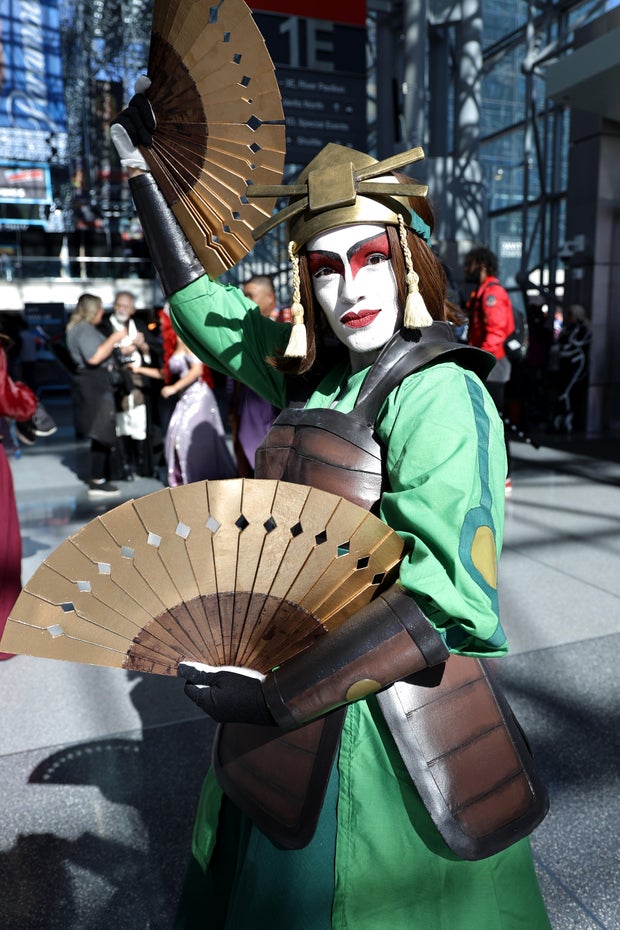 A cosplayer dressed as Suki poses during New York Comic Con at Jacob Javits Center on October 18, 2024 in New York City.