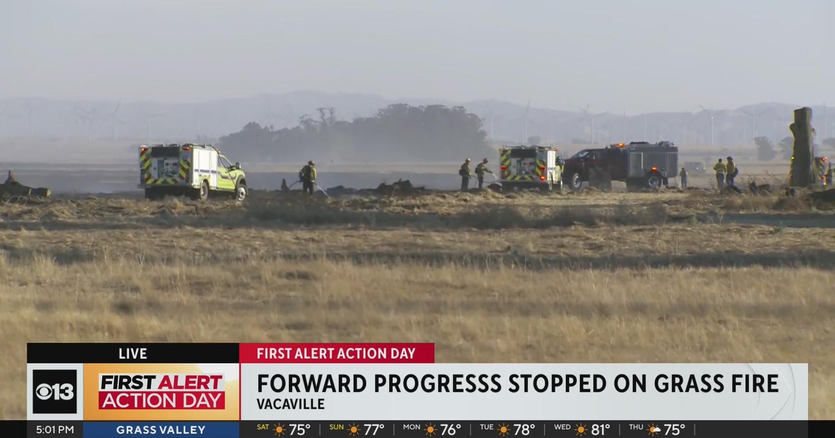 Forward progress stopped on grass fire east of Vacaville