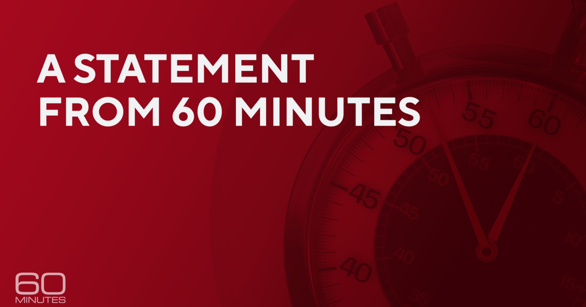 A statement from 60 Minutes