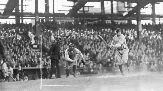 Baseball Player Babe Ruth at Bat 