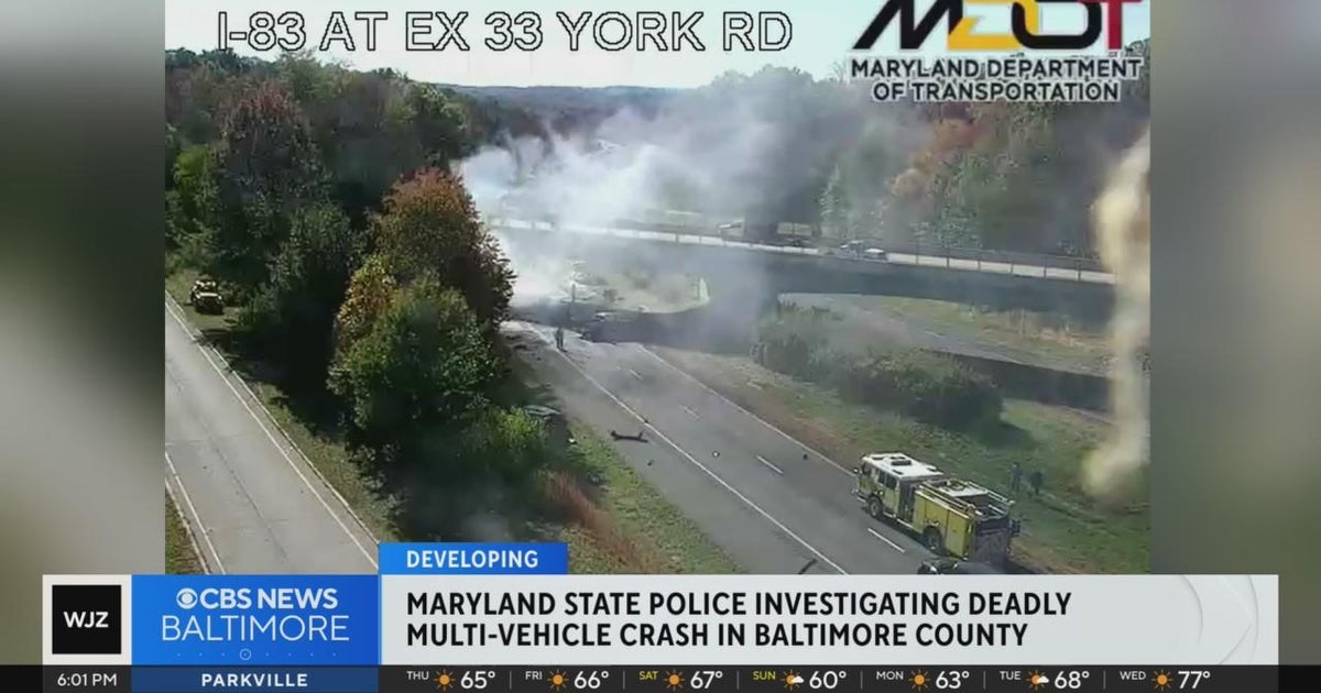 Two dead in multiple-vehicle car in Baltimore County - CBS Baltimore