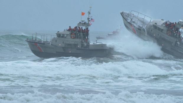 Coast Guard surfmen training 