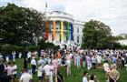 People gather for White House Pride Month celebration 