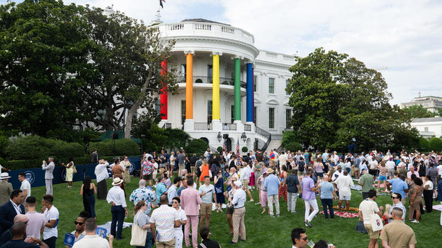 People gather for White House Pride Month celebration 