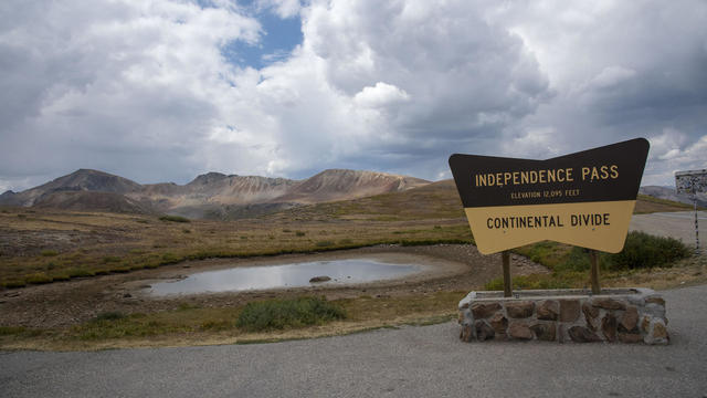 Continental divide at Independence Pass, Rocky Mountains, Colorado 