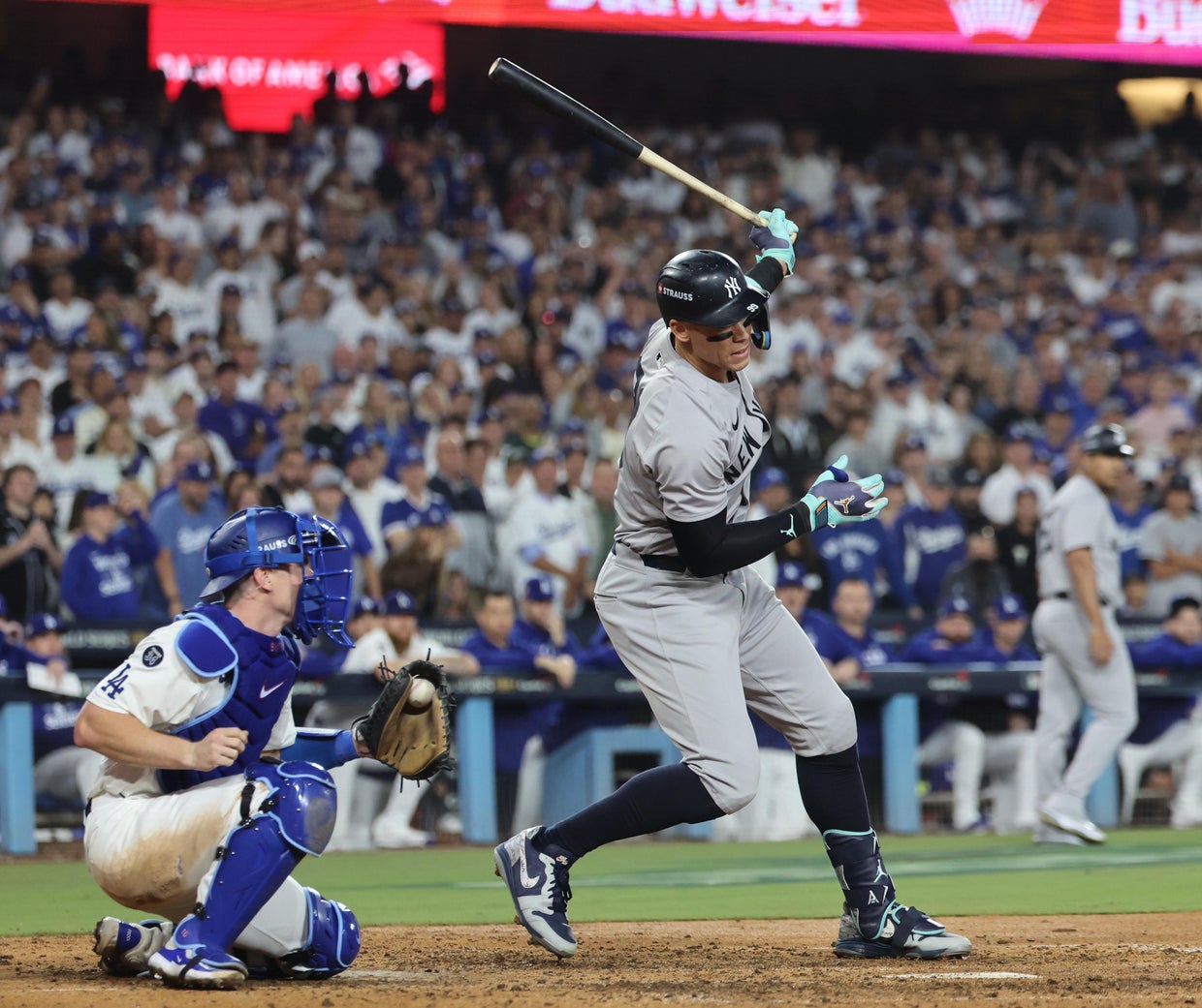 Aaron Judge Striking out in the 9th Inning of Game 2 of the 2024 World Series