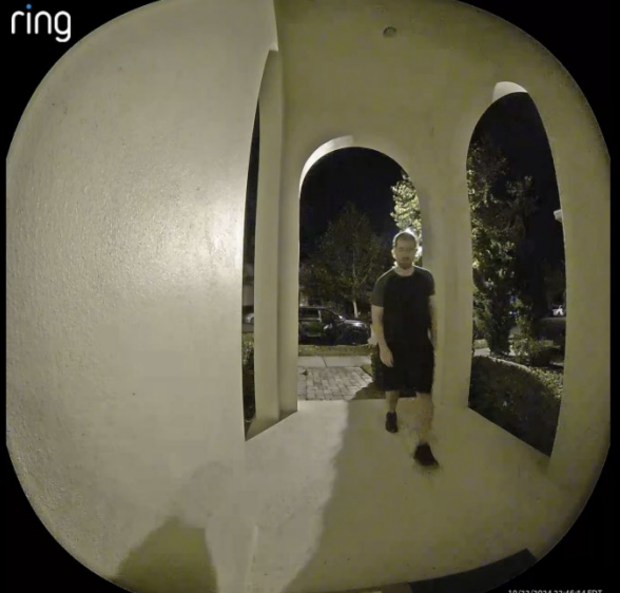 Ring doorbell camera image  