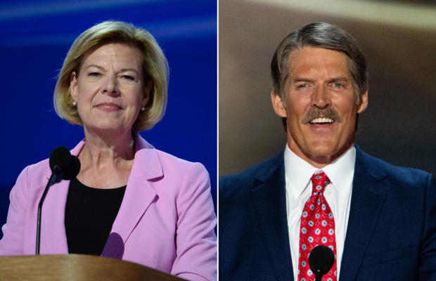 Sen. Tammy Baldwin (D-Wisconsin) and Republican challenger Eric Hovde. 