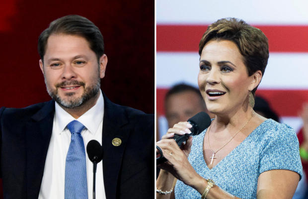 Arizona Senate candidates Ruben Gallego and Kari Lake 