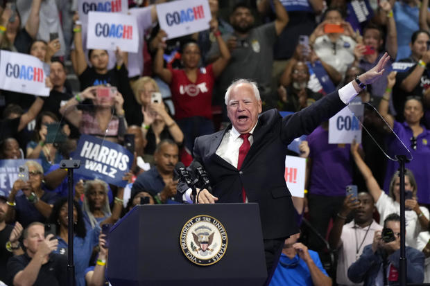 Gov. Tim Walz at a campaign rally 