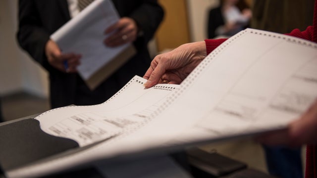 Minnesota Secretary Of State Demonstrates The State's Election Day Voting Machines