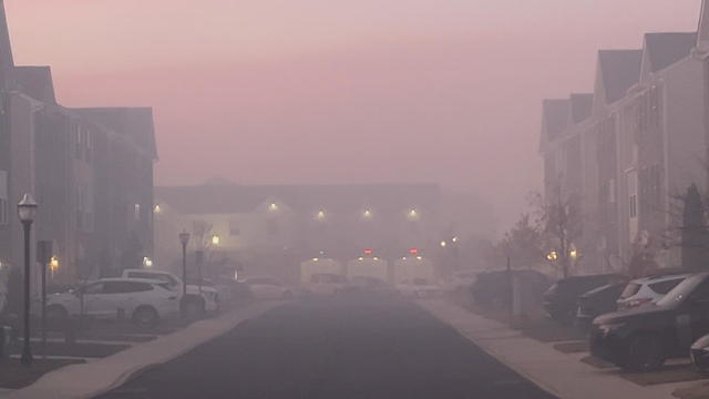 Smoky skies in Sewell, New Jersey 