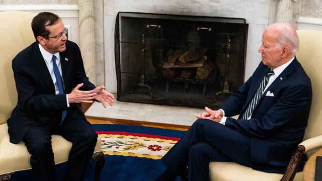 US President Joe Biden Israel's President Isaac Herzog