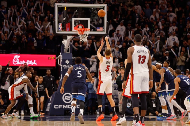 Heat Timberwolves Basketball 