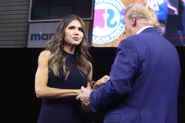 Donald Trump and South Dakota Gov. Kristi Noem