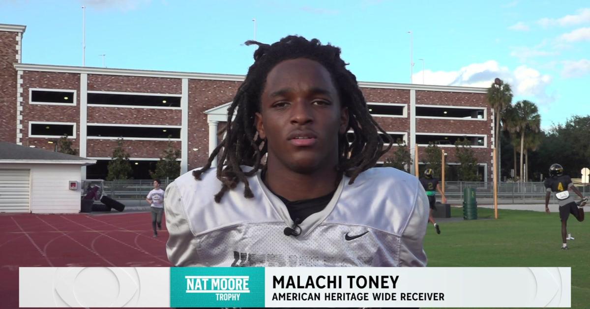 Meet CBS Miami Nat Moore Trophy nominee American Heritage wide receiver Malachi Toney