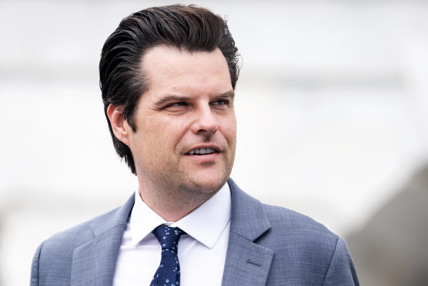 U.S. Rep. Matt Gaetz, a Republican from Florida, is seen outside the U.S. Capitol after the last votes before the August recess on July 25, 2024. 