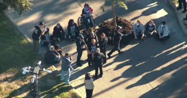 Protesters against Gaza war halt traffic outside conference in Dallas ...