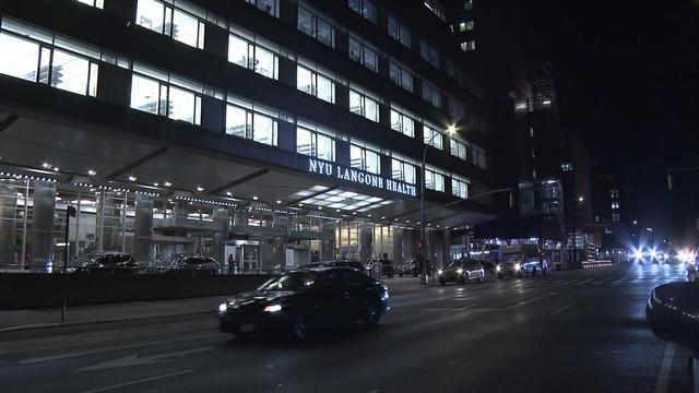 The exterior of NYU Langone Health. 