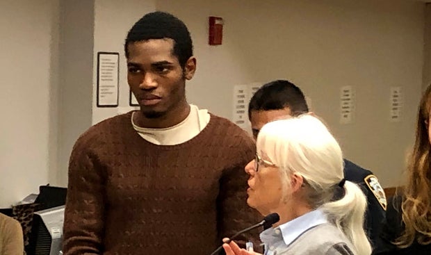 Male model Dynus Saxon was arraigned in Bronx Criminal Court on Nov. 15, 2024, for a stabbing murder.