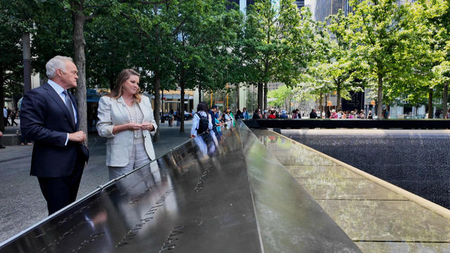 Scott Pelley at 9/11 memorial 