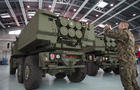 Himars rocket launchers placed on military vehicles and 