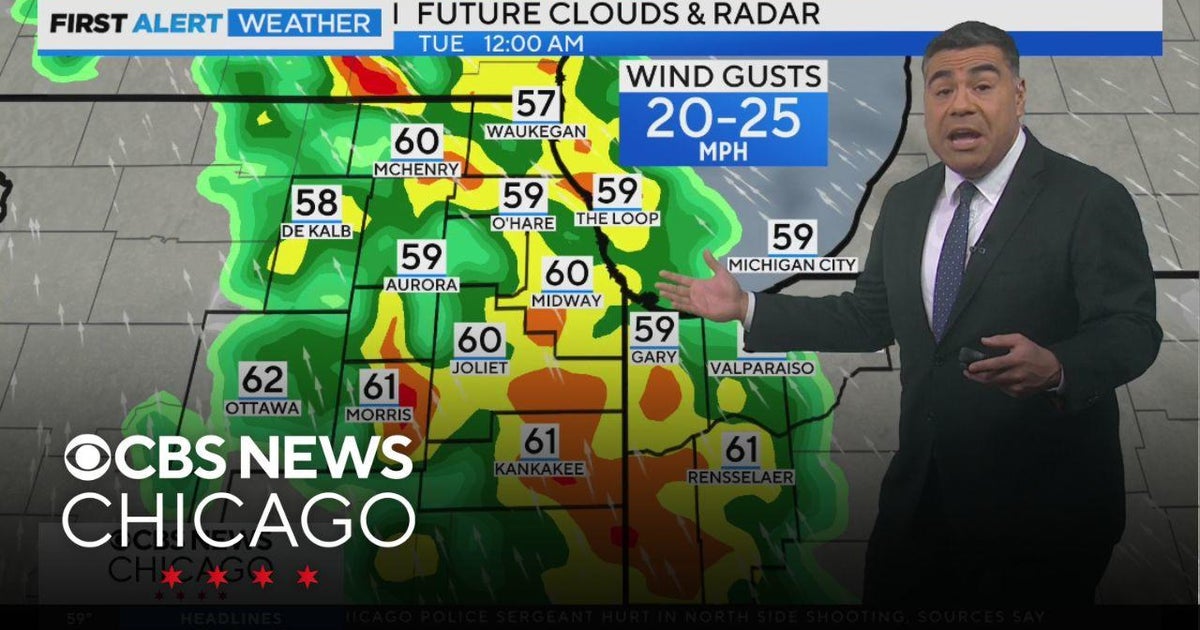 More rain late Monday night, snow like Thursday morning in Chicago ...