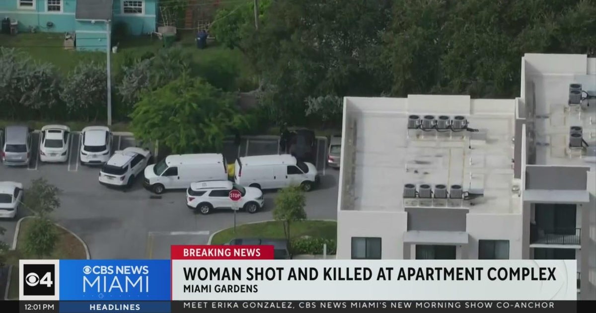 Woman found shot dead at apartment complex in Miami Gardens. - CBS Miami