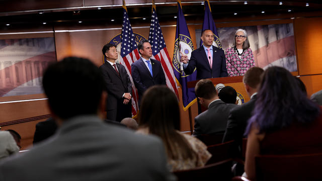 House Minority Leader Hakeem Jeffries speaks on the debt ceiling at the U.S. Capitol on May 31, 2023 in Washington, DC. 