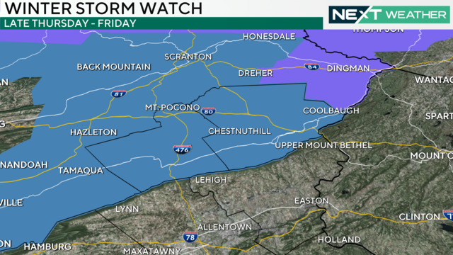 Winter Storm Watch for late Thursday through Friday 