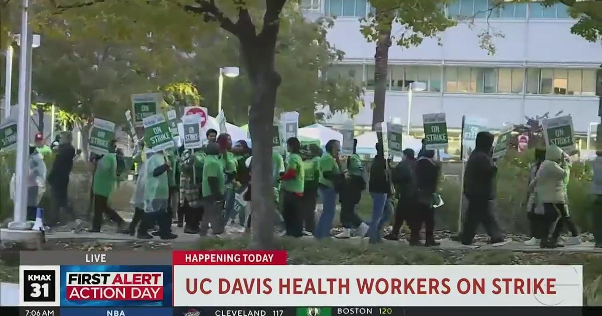 UC Davis health workers go on strike
