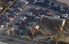 An aerial view of JFK Econopark parking lot in Queens. 