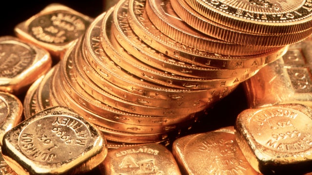 Stack of gold coins